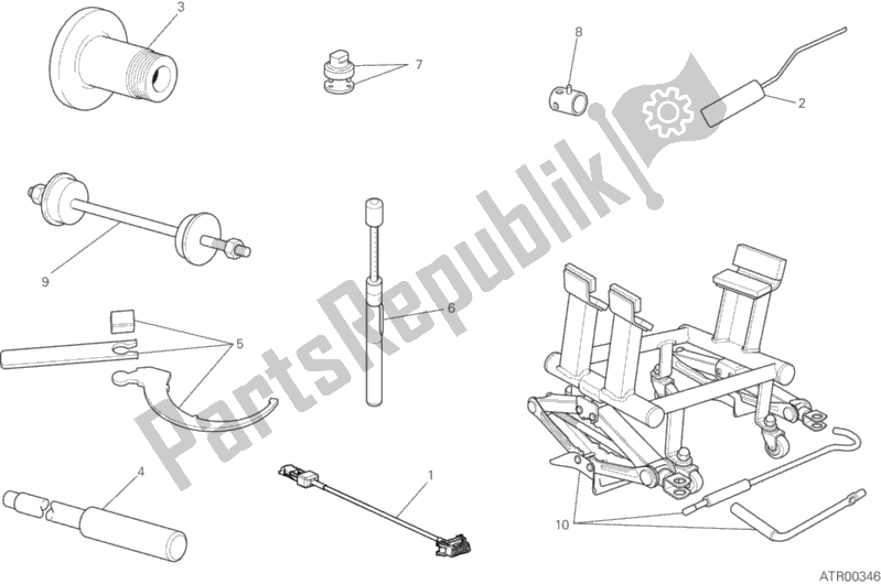 All parts for the Workshop Service Tools, Frame of the Ducati Diavel Xdiavel Thailand 1260 2018